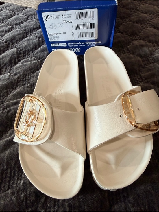 Birkenstock Shoes - Birkenstock Madrid Big Buckle EVA Sandal - White
